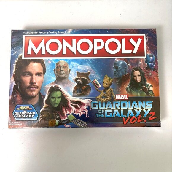 Monopoly Guardians of the Galaxy Vol 2 Board Game 2017 Marvel New Sealed USA - Picture 1 of 6